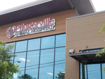 Pflugerville Logo on Side of Building